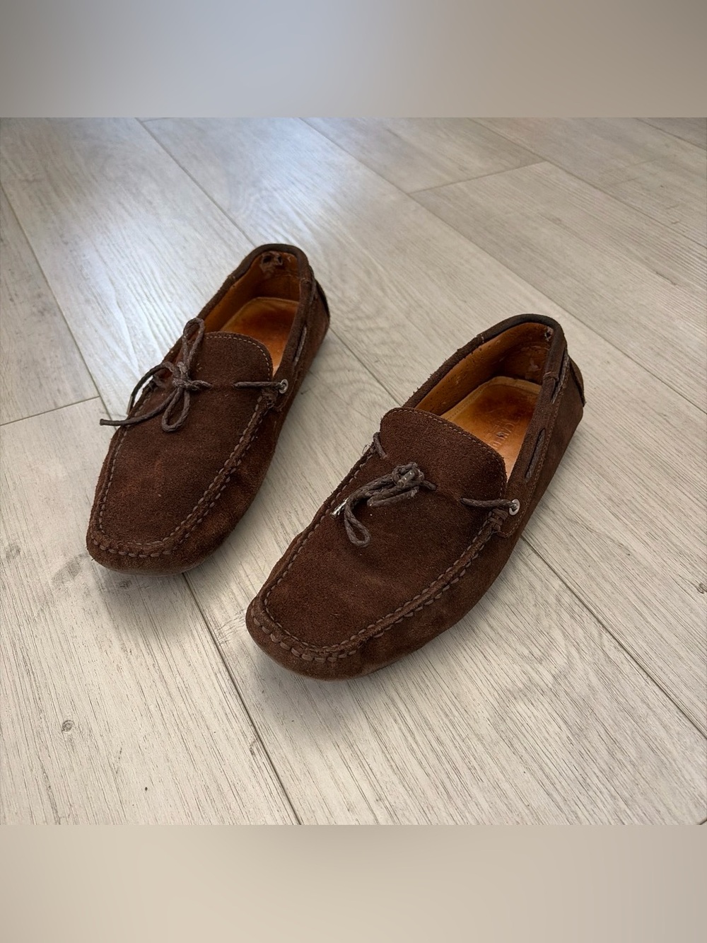 Les Canebiers St. Tropez Brown Suede Driving Loafers